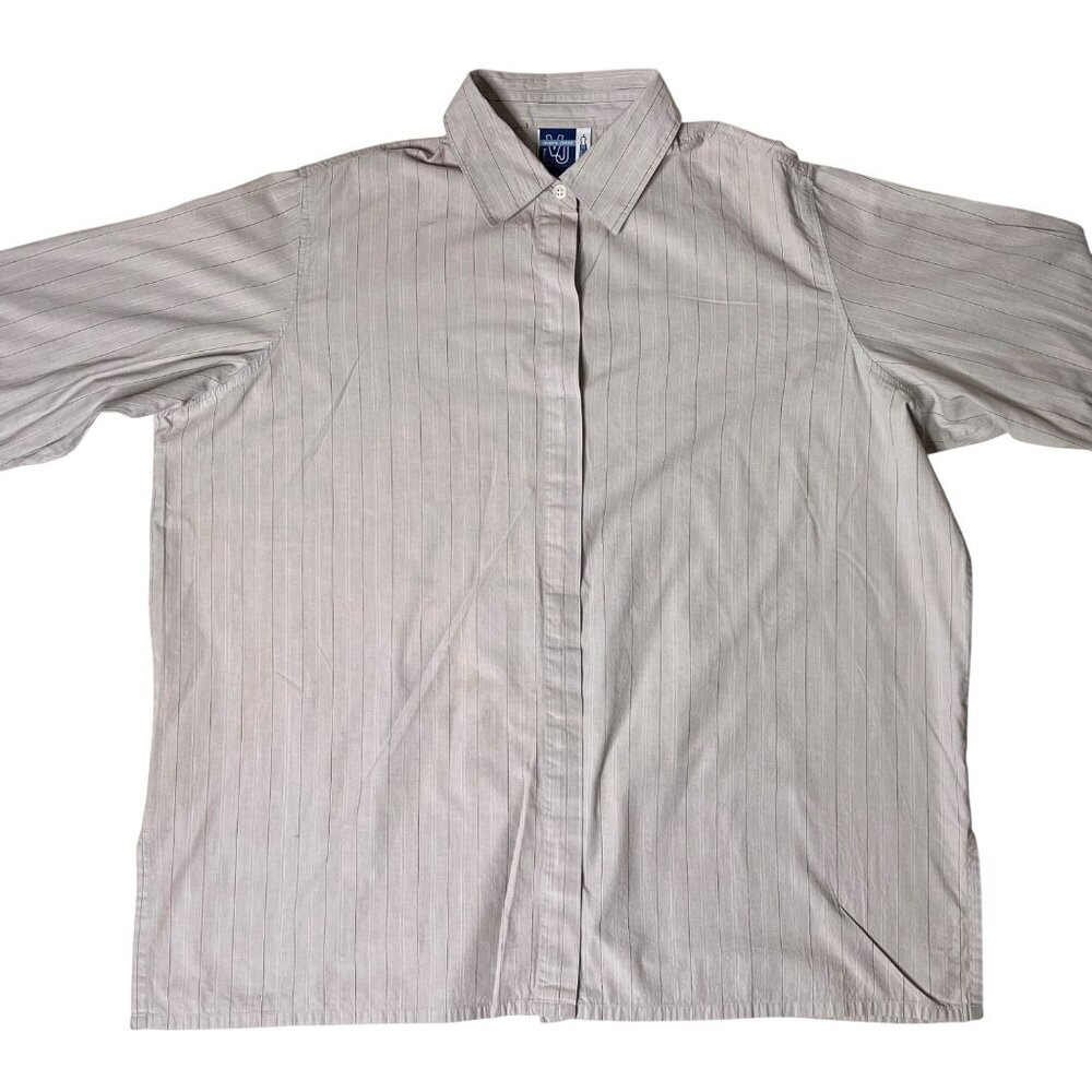 Venezia Jeans Size 14/16 Striped Long Sleeve Button-Up Shirt
